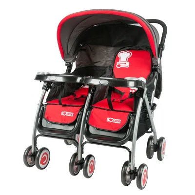 Twin Stroller Can Sit Lying Collapsible Trolley Lightweight Baby Stroller Baby Car Seat Cover