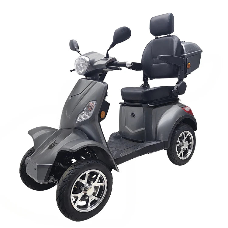 Scooter eléctrico para discapacitados eec para adultos, scooter para movilidad al aire libre de 4 ruedas y doble asiento de 350W, para personas mayores.