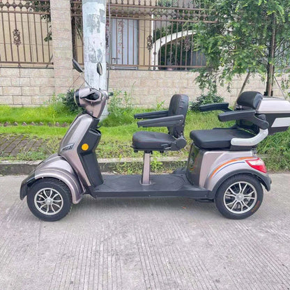 Scooters para discapacitados. 4 ruedas, doble 2 asientos. Scooter eléctrico para personas mayores