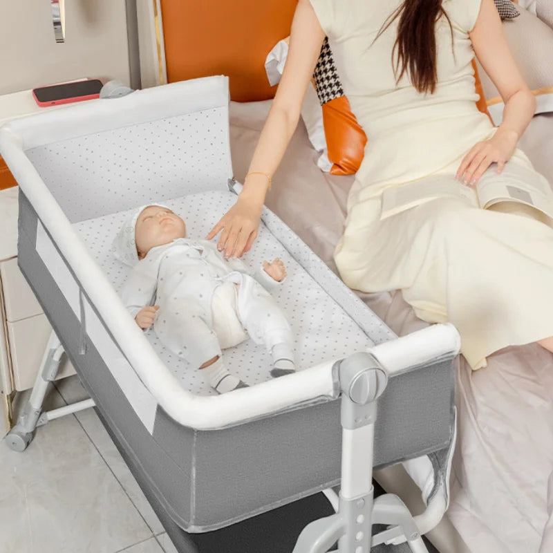 Baby rocking cradle, multifunctional, foldable, height adjustable.