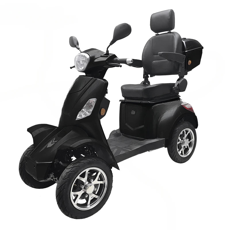 Scooter eléctrico para discapacitados eec para adultos, scooter para movilidad al aire libre de 4 ruedas y doble asiento de 350W, para personas mayores.