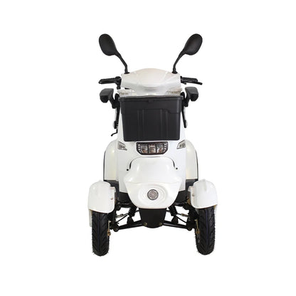 Scooter eléctrico de 4 ruedas  para personas mayores. Gran cesta de almacenamiento.