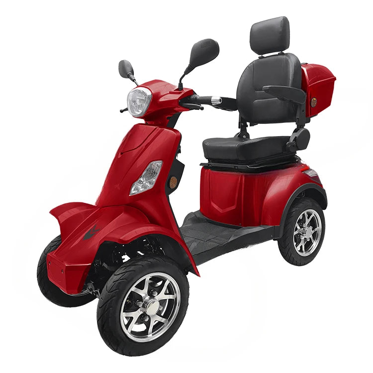 Scooter eléctrico para discapacitados eec para adultos, scooter para movilidad al aire libre de 4 ruedas y doble asiento de 350W, para personas mayores.